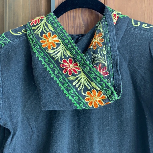 Vintage 70’s Rare Maxi Dress with Embroidery. Sz S - Picture 8 of 12